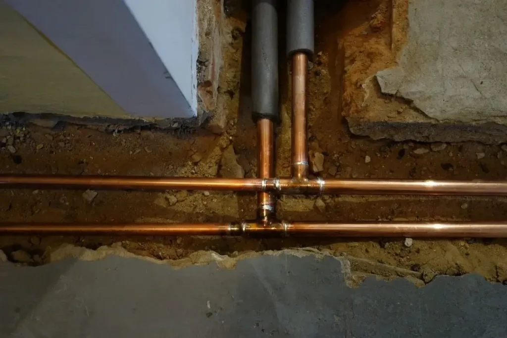 old copper pipes